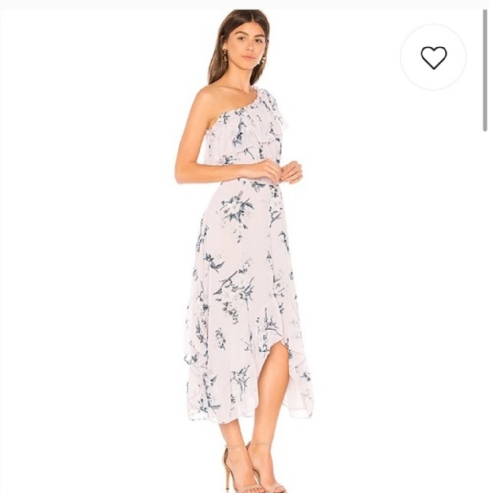 Misa Los Angeles Lavender Floral Asymmetrical Dress - Picture 4 of 6